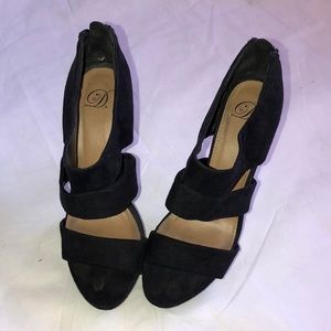 Black Suede Heels • Size 9 in Mint Condition